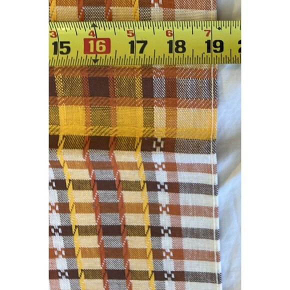 Kitchen Dish Towel Set 2 NOS Textured Woven Cotton Brown Rust Stripe Germany Vtg - Picture 7 of 8